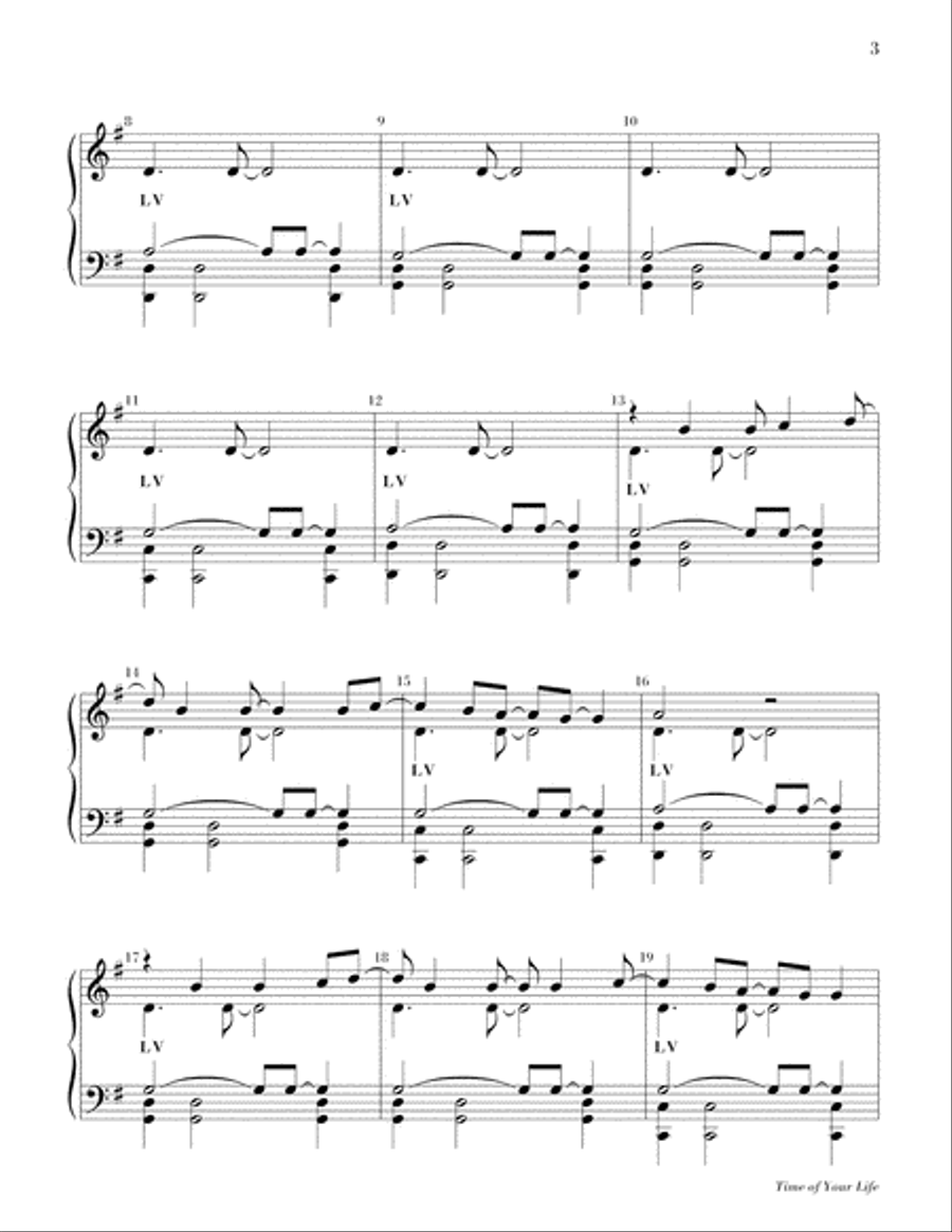 Time of Your Life (Good Riddance) 5-Octaves scores gallery preview page 4