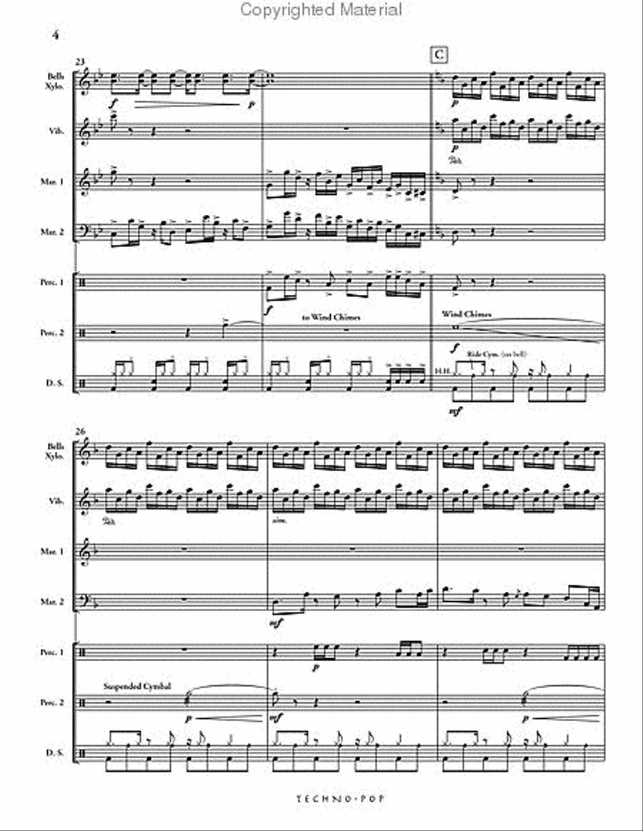 Techno-Pop Percussion Ensemble scores gallery preview page 5