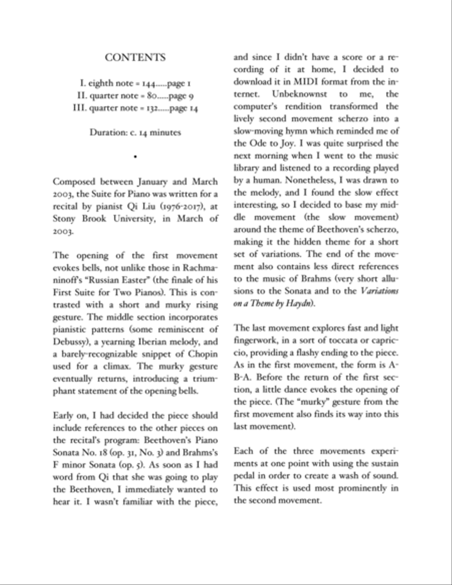 Suite for Piano Piano Solo scores gallery preview page 2
