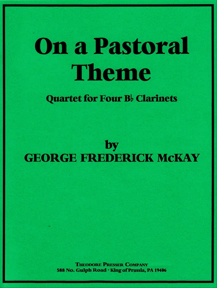 On A Pastoral Theme On A Pastoral Theme Clarinet Quartet scores gallery preview page 1
