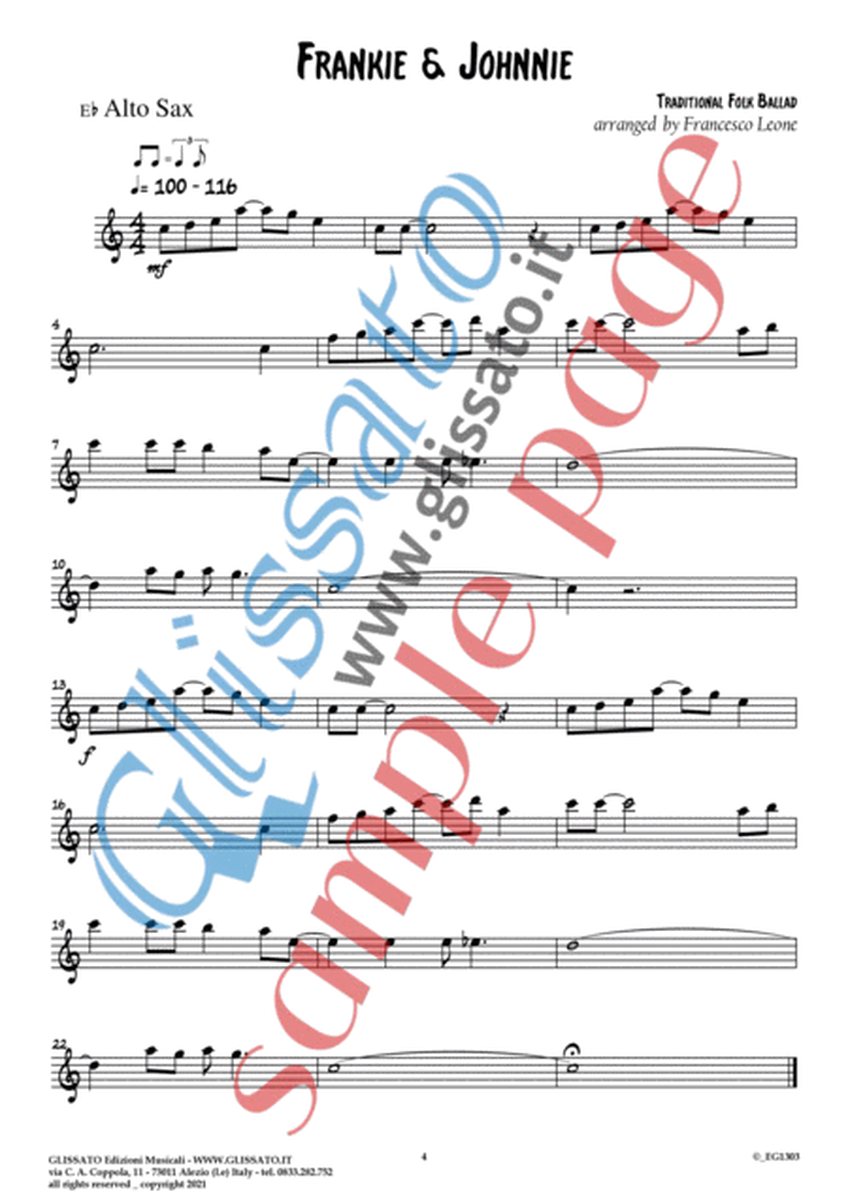 5 Easy Blues - Eb Alto Saxophone & Piano (complete parts) image number null