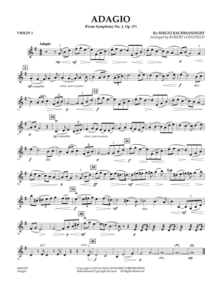 Adagio from Symphony No. 2 - Violin 1