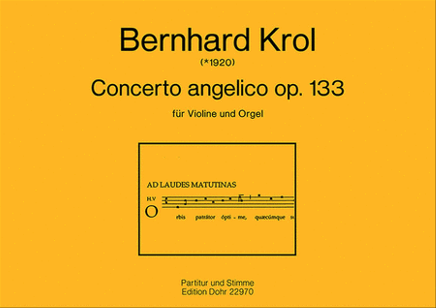 Concerto angelico für Violine und Orgel op. 133 (1993) Violin scores gallery preview page 1