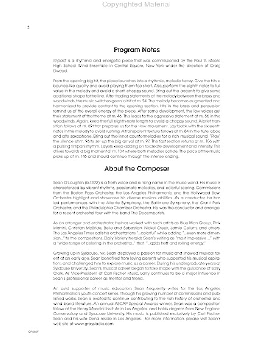 Impact Impact Concert Band scores gallery preview page 3