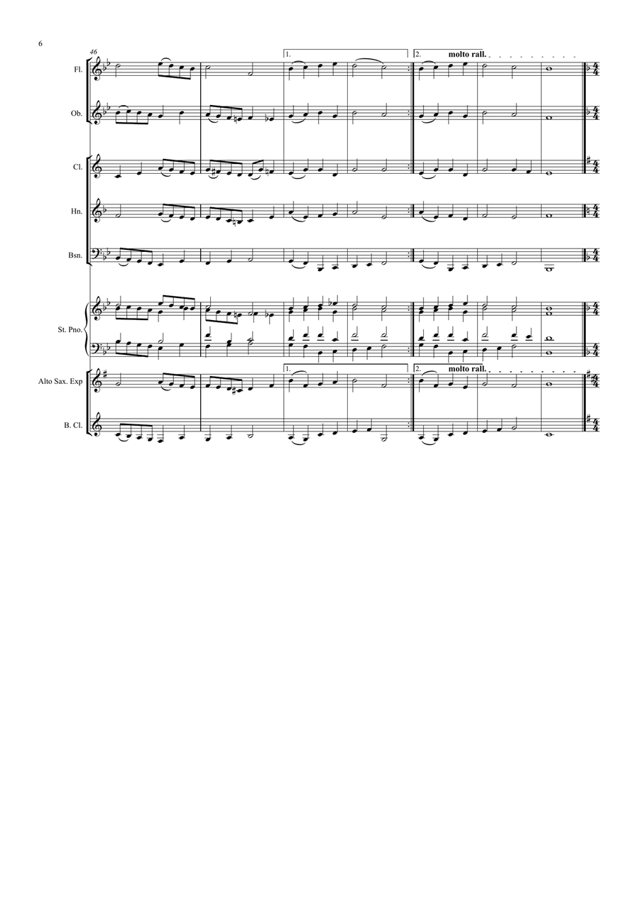 10 More Christmas Carols for Woodwind Quintet Woodwind Quintet scores gallery preview page 6