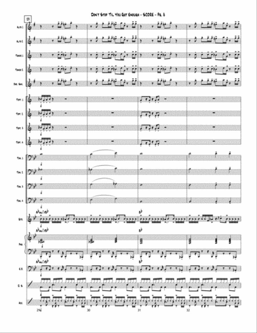 Don't Stop 'Till You Get Enough Jazz Ensemble scores gallery preview page 9