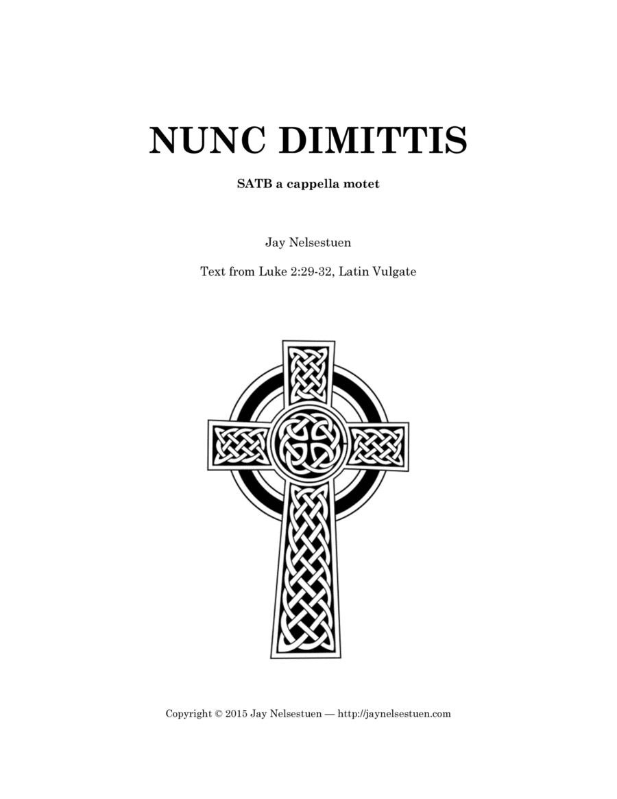 Nunc Dimittis 4-Part scores gallery preview page 1