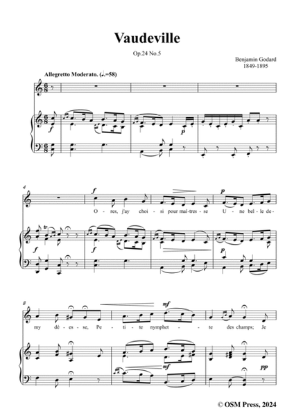 B. Godard-Vaudeville,in C Major,Op.24 No.5