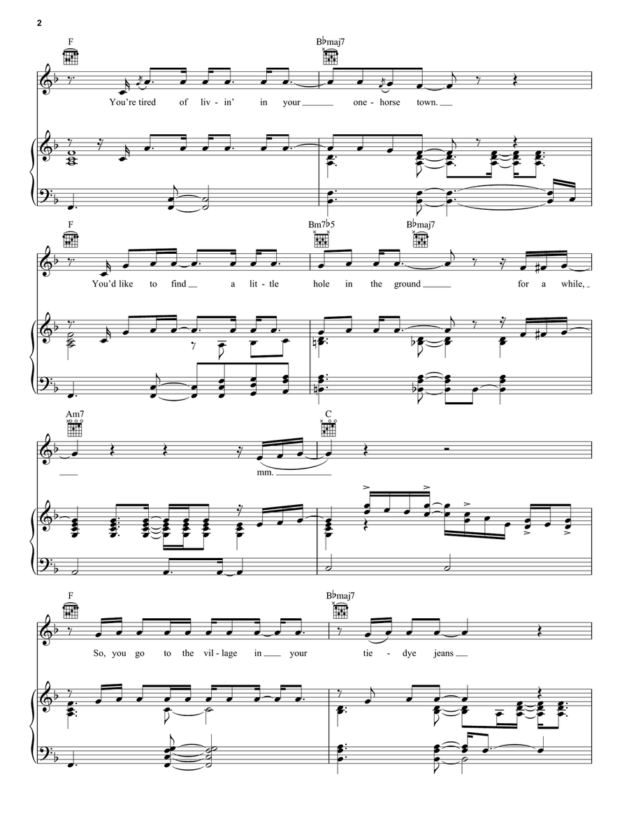 Captain Jack Piano, Vocal, Guitar scores gallery preview page 2