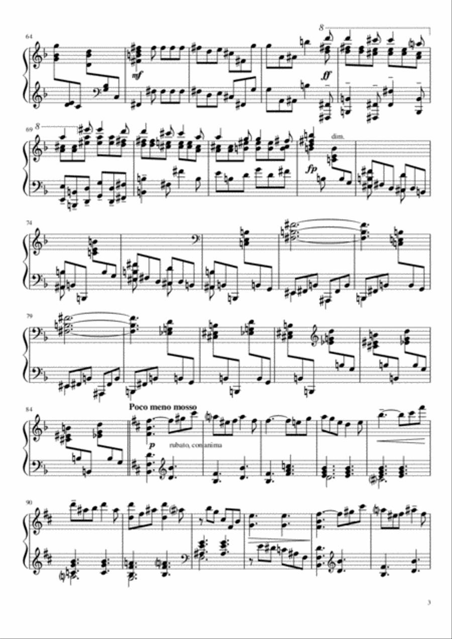 Sonate №1 (part III) Piano Solo scores gallery preview page 3