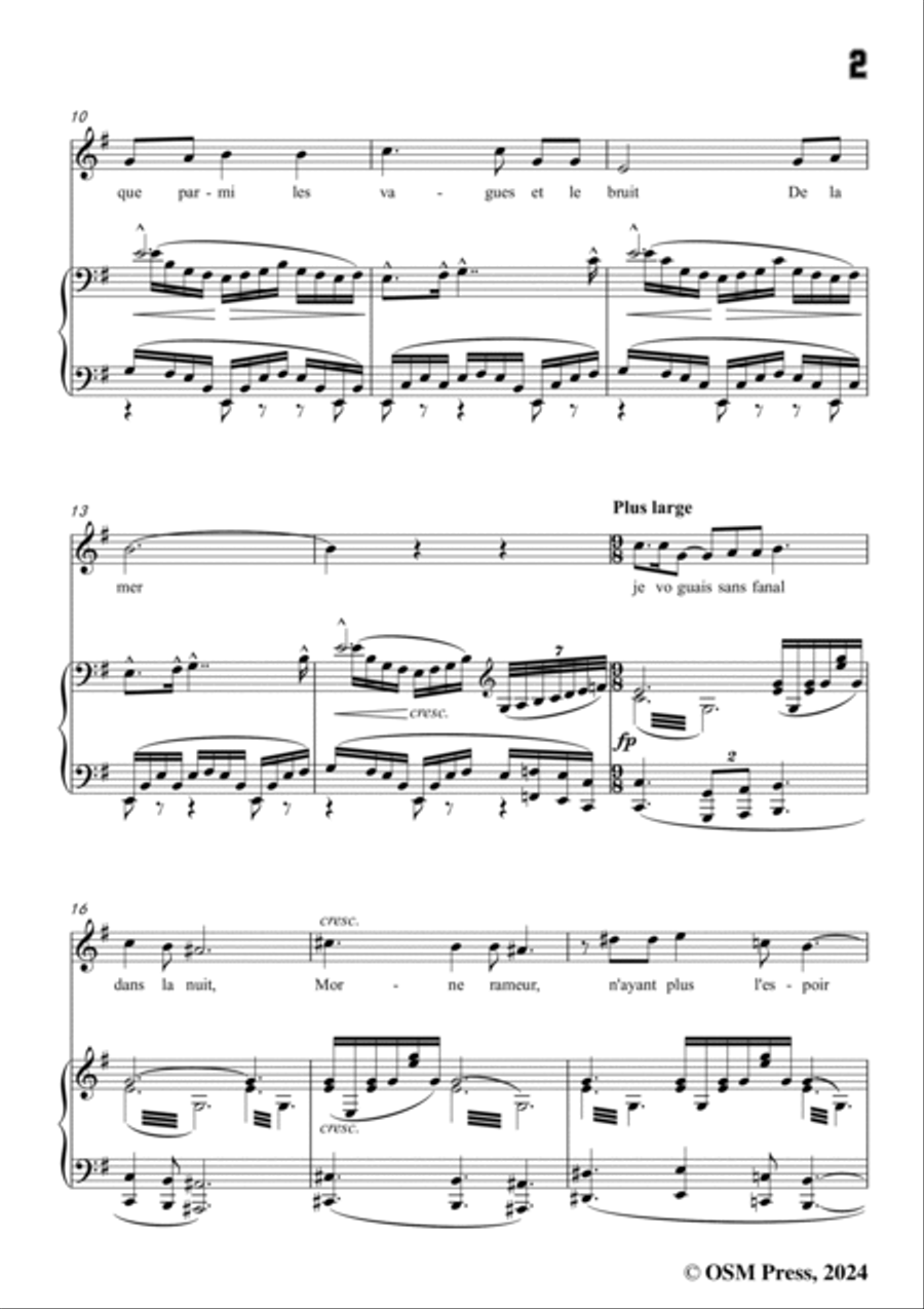 Duparc-La vague et la cloche,in e minor Voice scores gallery preview page 3