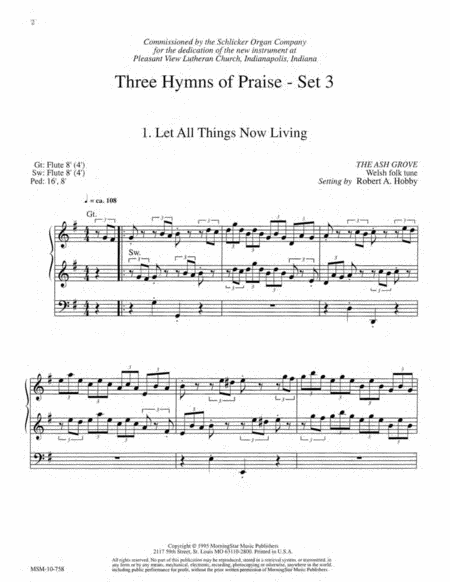 Three Hymns of Praise, Set 3 image number null