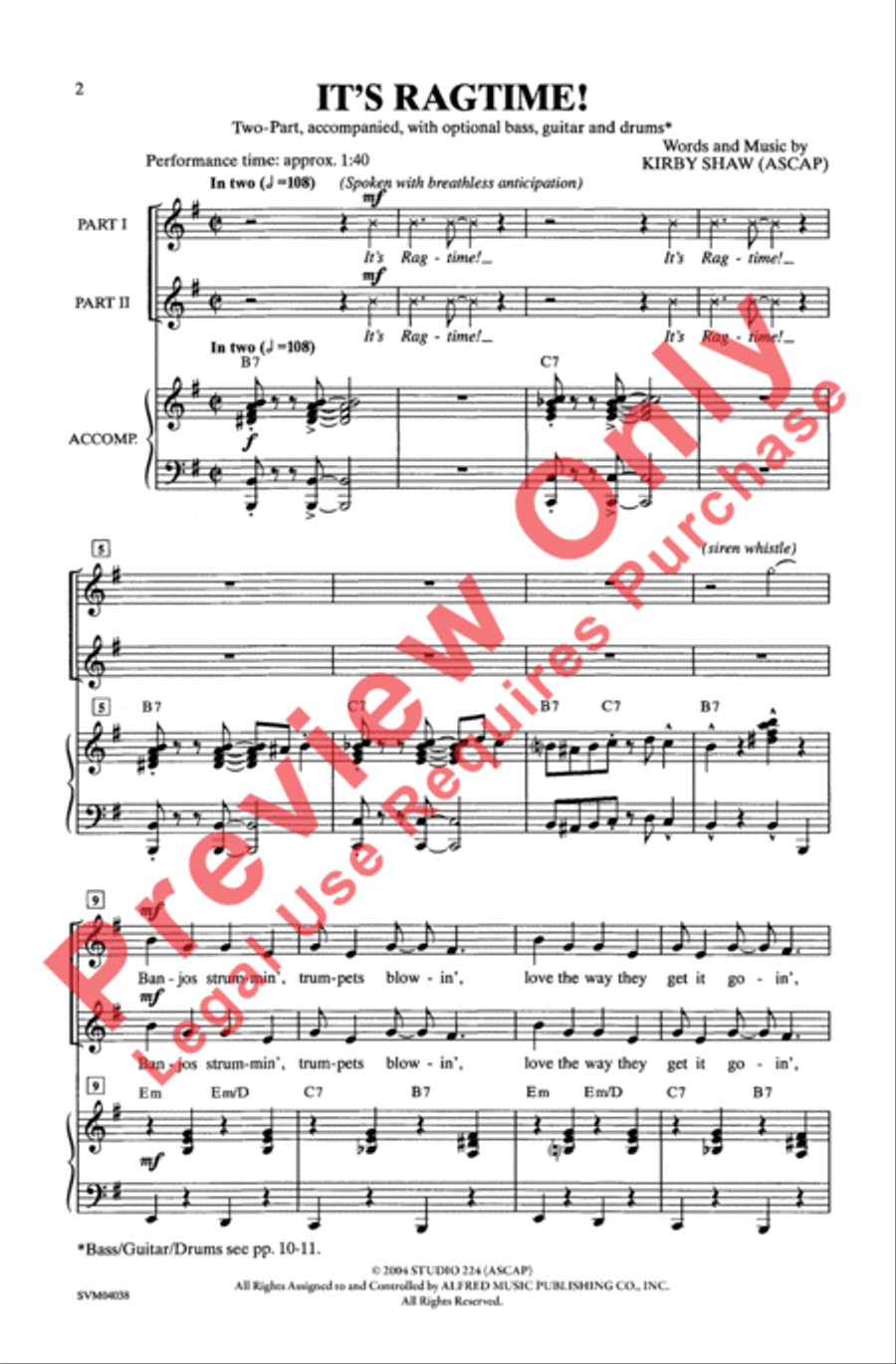 It's Ragtime! 2-Part scores gallery preview page 2
