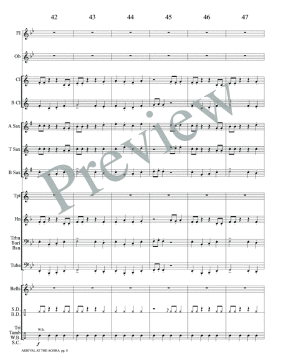 Arrival at the Agora Arrival at the Agora Concert Band scores gallery preview page 11