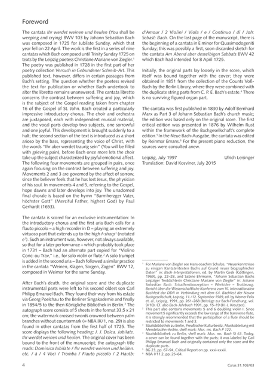 You shall be weeping and crying (Ihr werdet weinen und heulen) 4-Part scores gallery preview page 5
