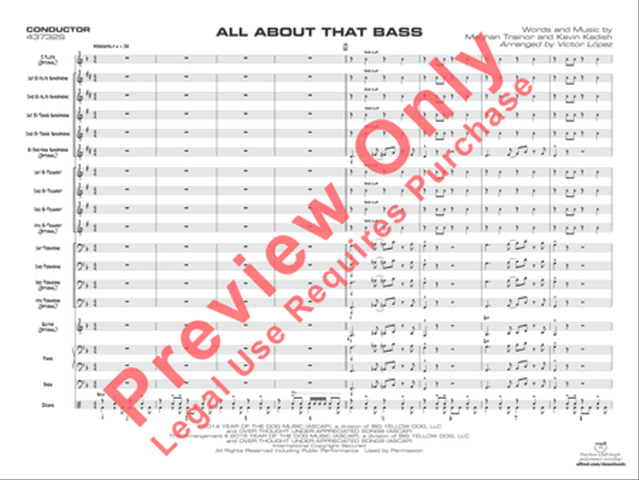 All About That Bass Jazz Ensemble scores gallery preview page 2