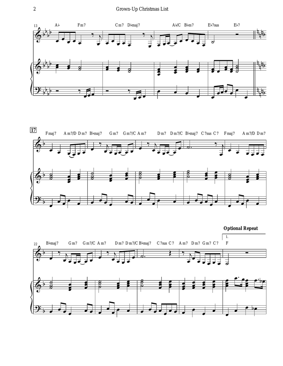 Grown-Up Christmas List Piano scores gallery preview page 4