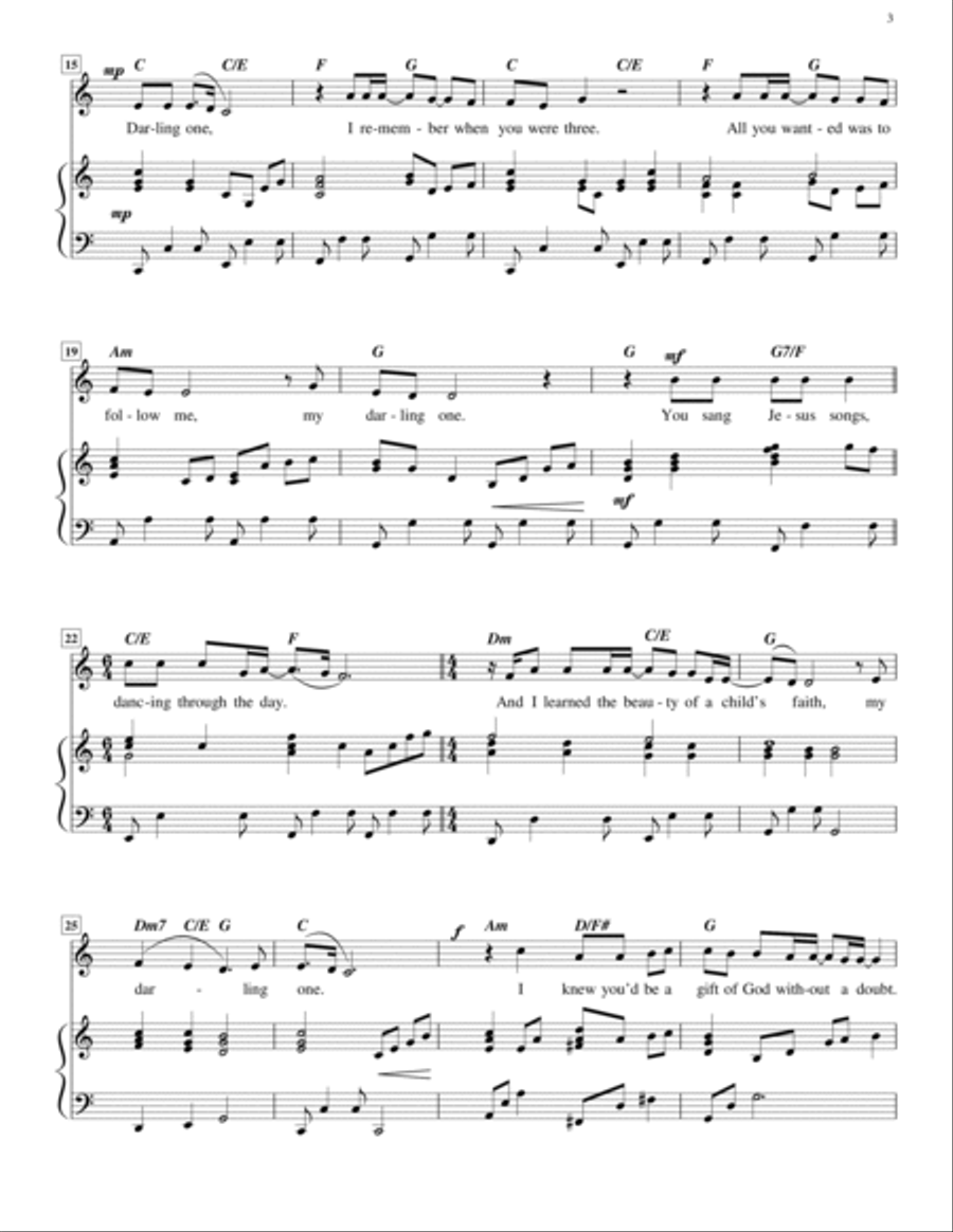 Darling One (high voice) High Voice scores gallery preview page 3