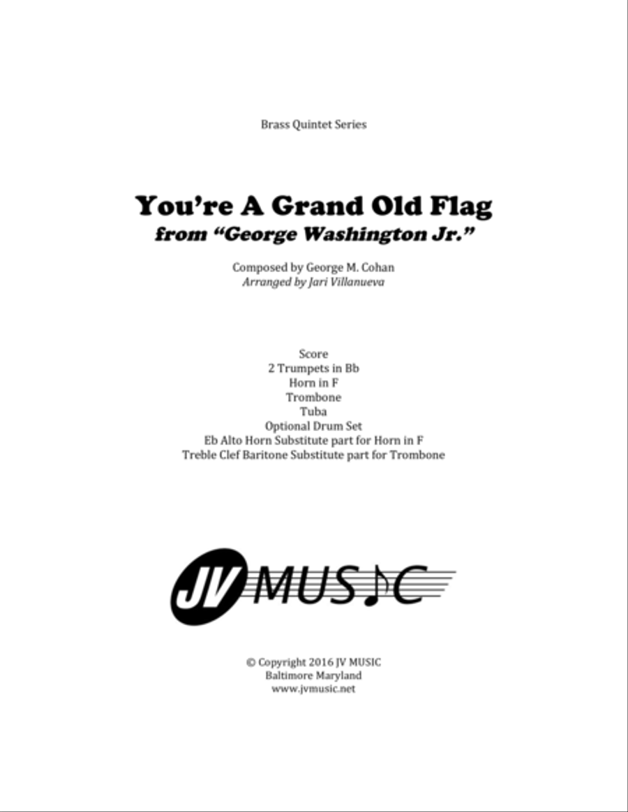 You're A Grand Old Flag You're A Grand Old Flag Brass Ensemble scores gallery preview page 1