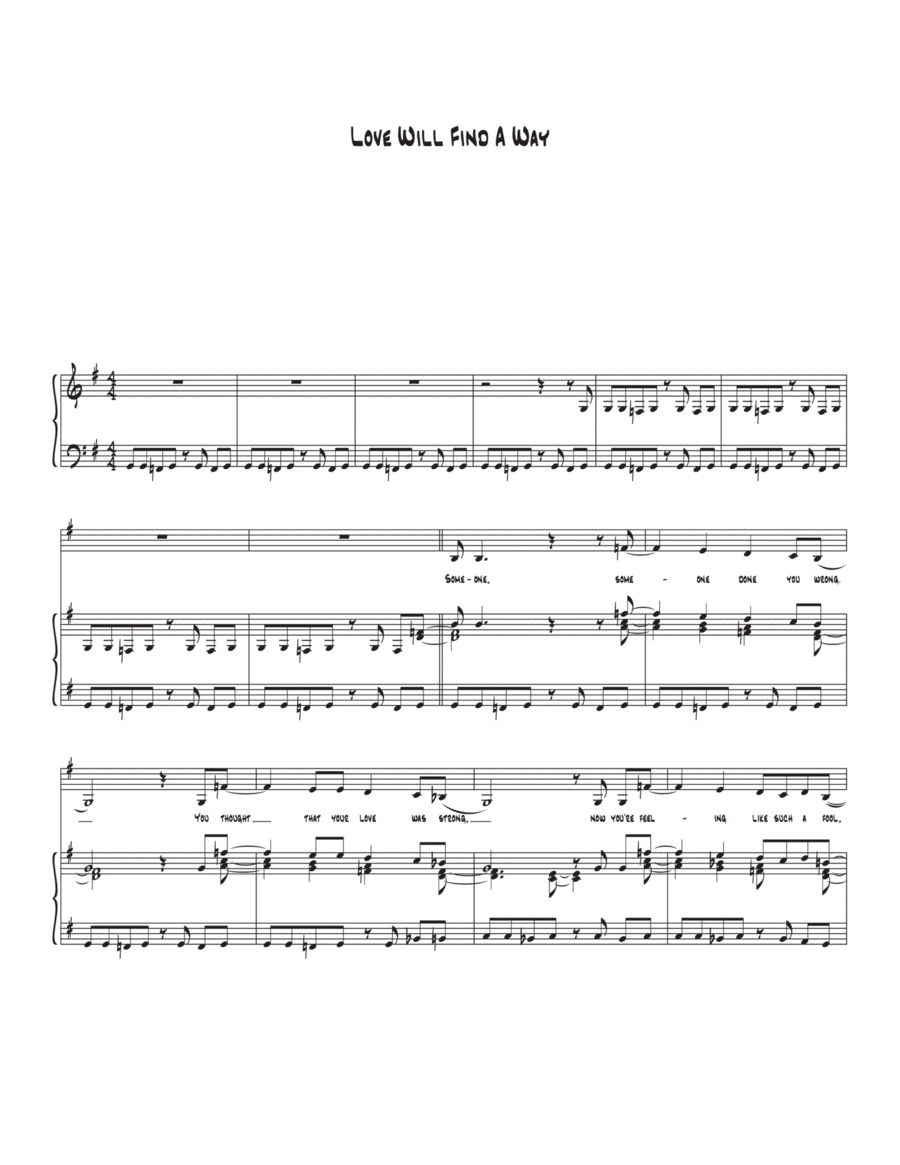 Love Will Find A Way Voice scores gallery preview page 1