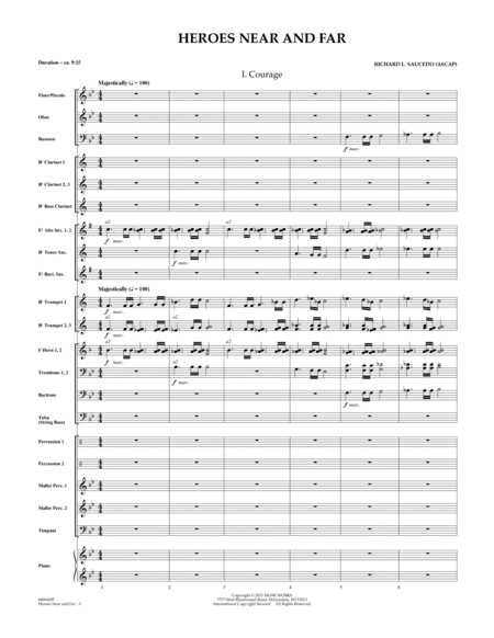 Heroes Near and Far - Conductor Score (Full Score)