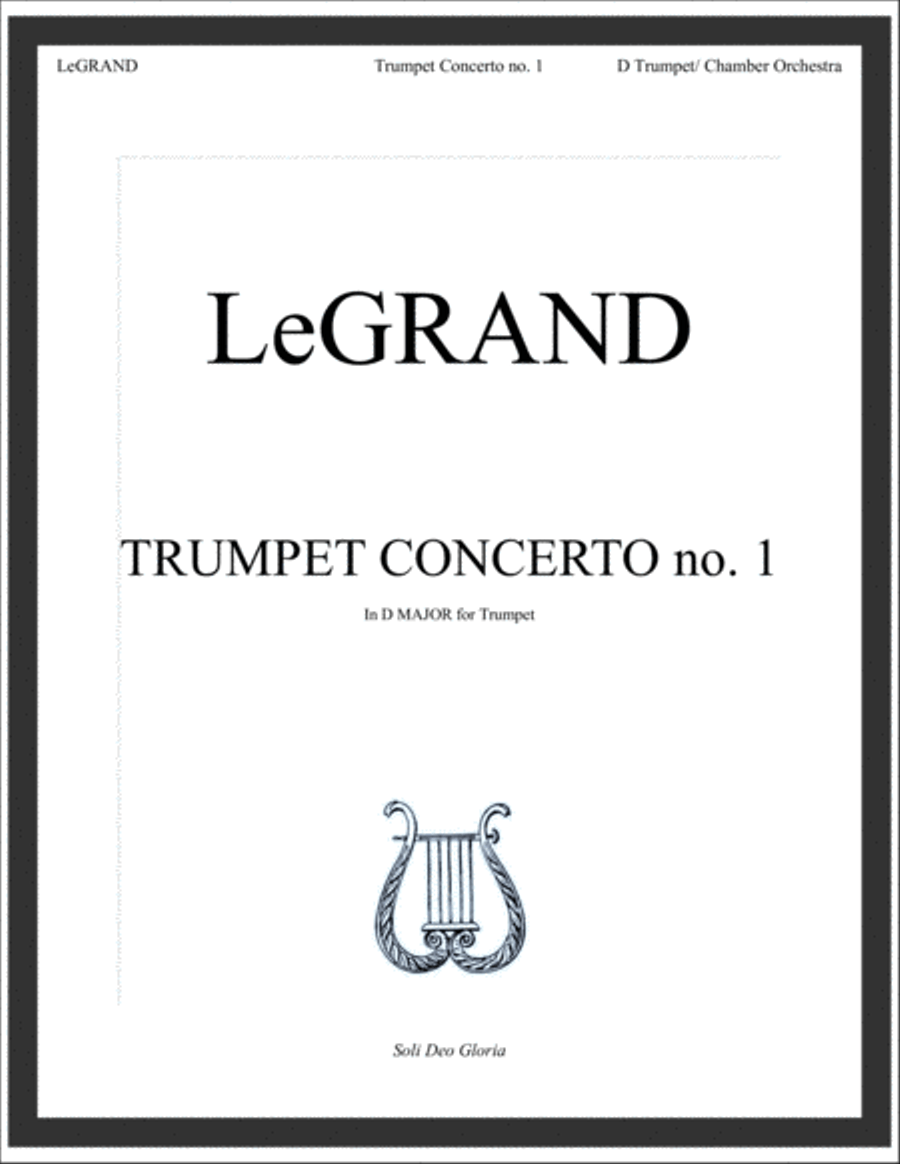 Trumpet Concerto no. 1 in D Major Chamber Orchestra - Digital Sheet Music