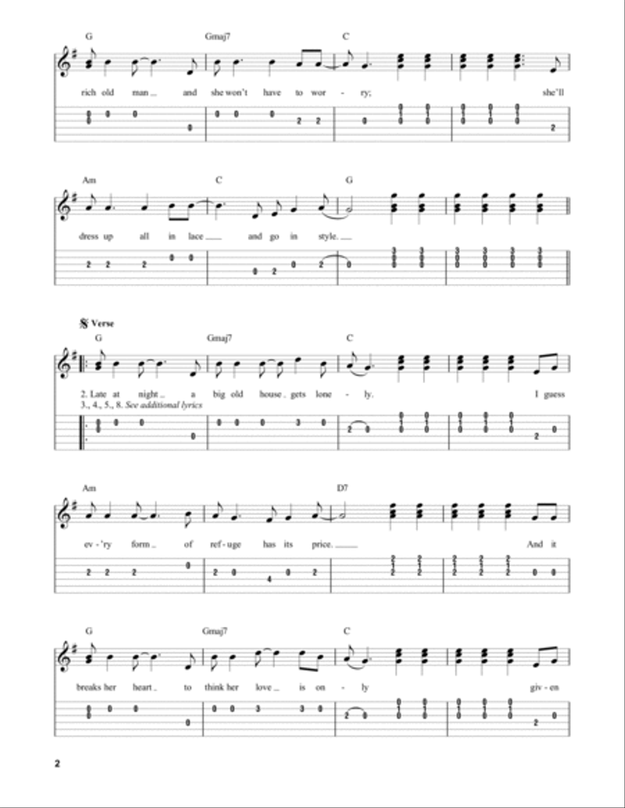 Lyin' Eyes Acoustic Guitar scores gallery preview page 2