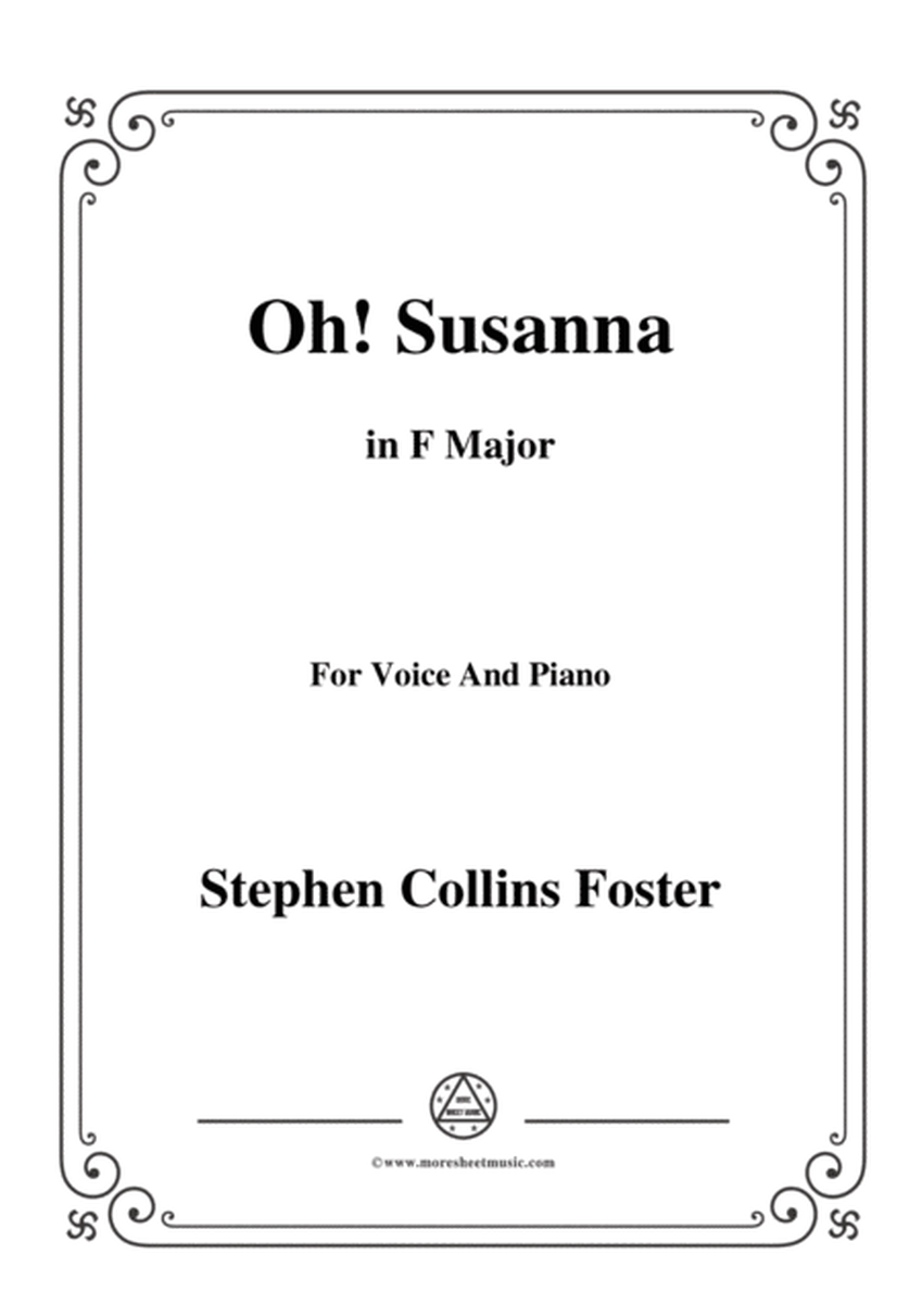 Stephen Collins Foster-Oh!Susanna,in F Major,for Voice and Piano image number null