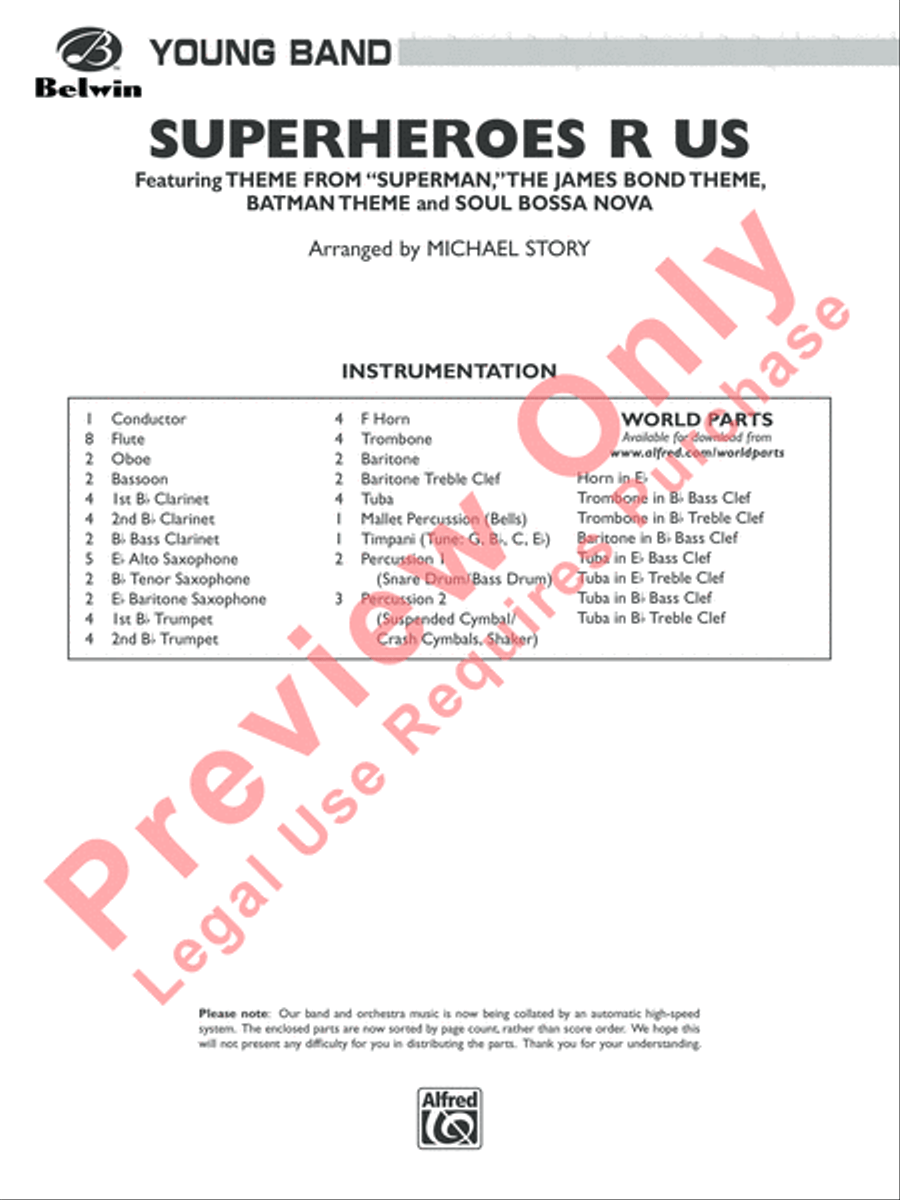 Superheroes R Us Concert Band scores gallery preview page 2