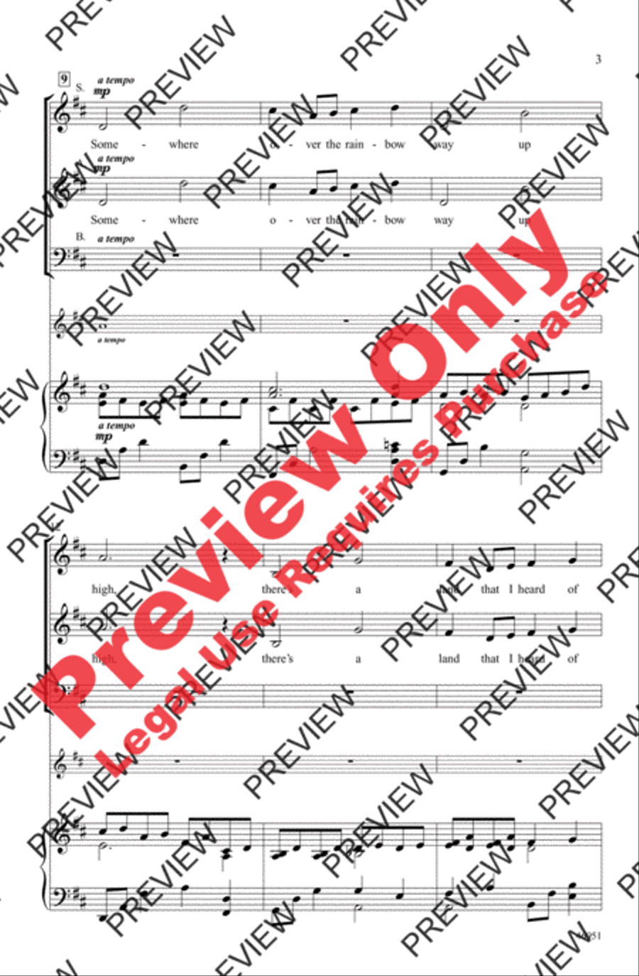 Over the Rainbow Over the Rainbow 3-Part scores gallery preview page 3