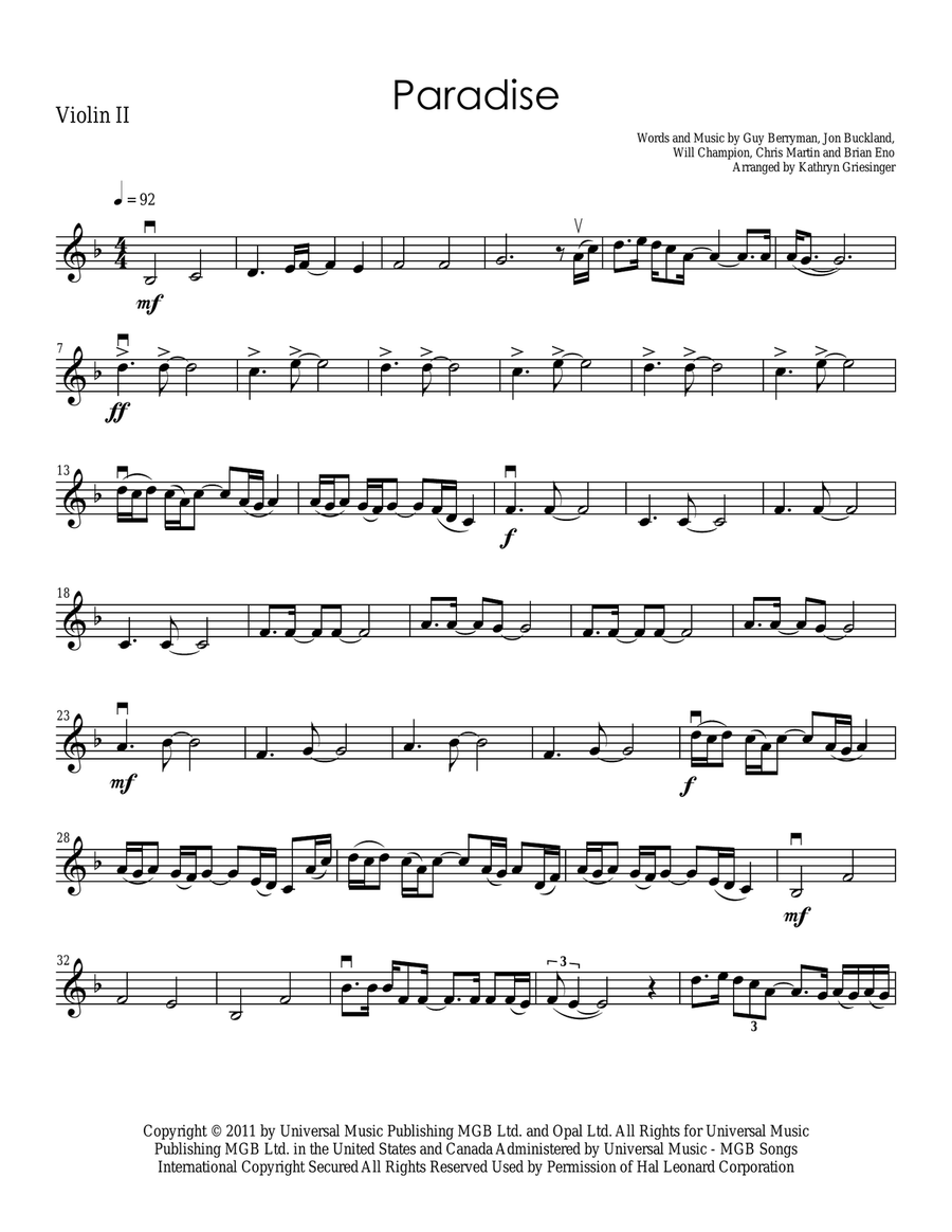 Paradise String Quartet scores gallery preview page 3