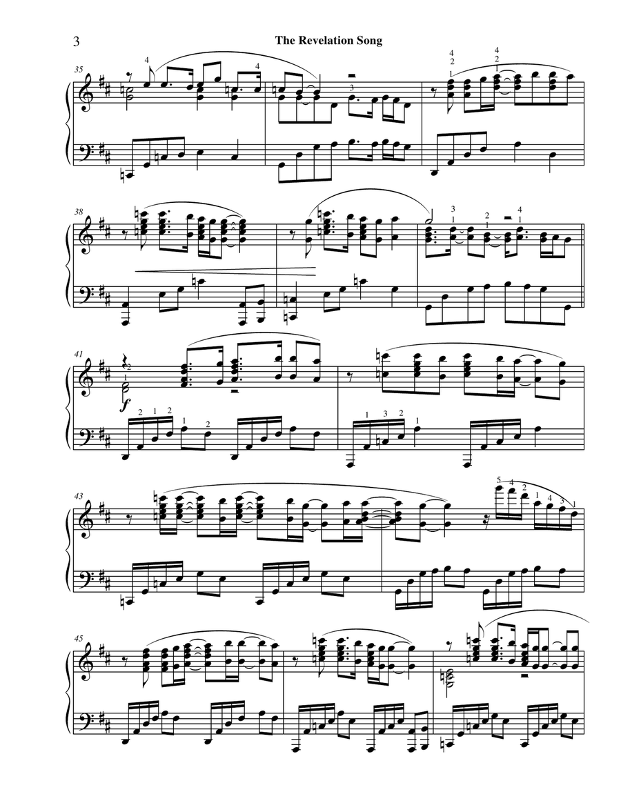 Revelation Song Piano Solo scores gallery preview page 4
