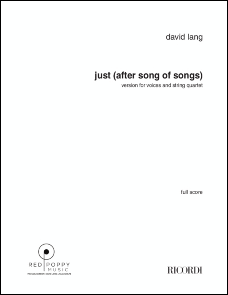 just (after song of songs)