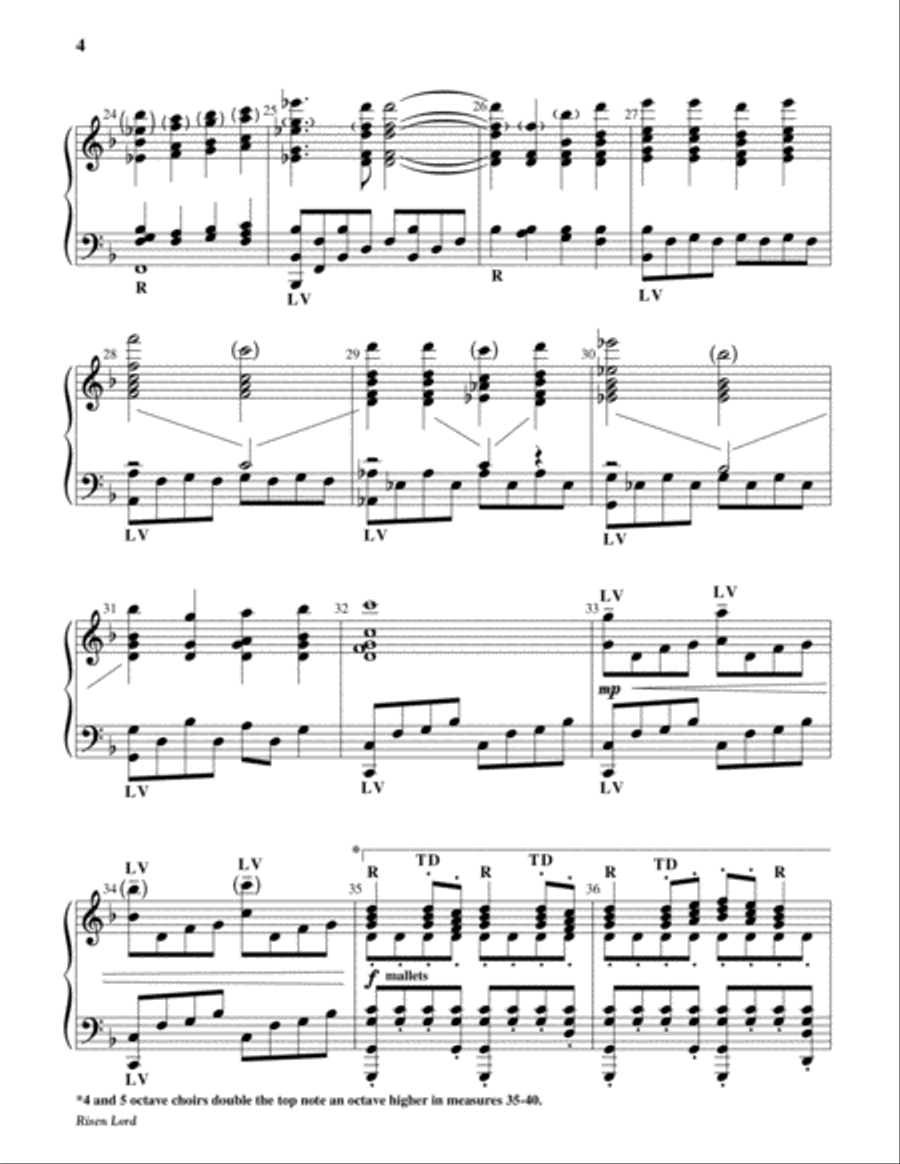 Risen Lord Risen Lord Handbell Choir scores gallery preview page 4
