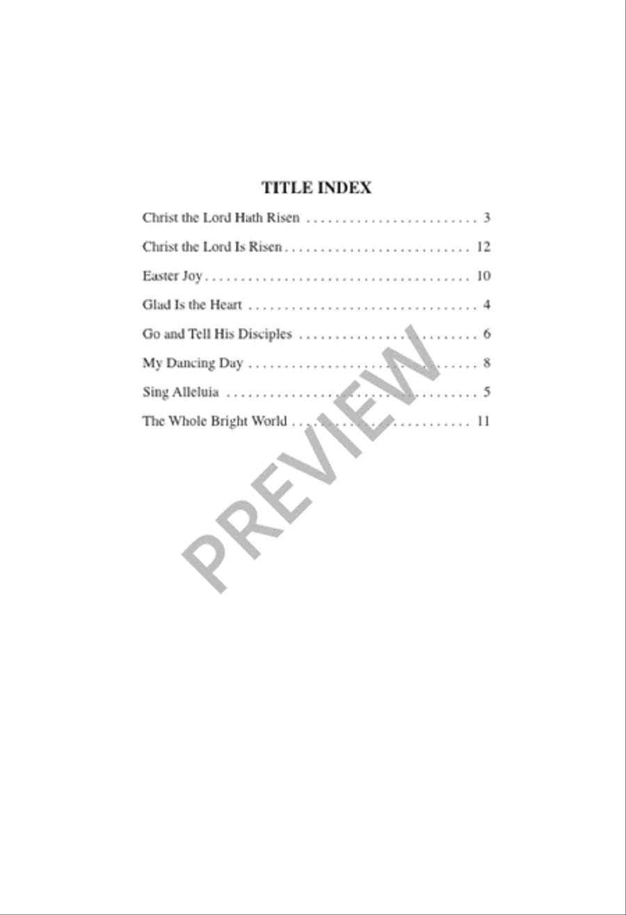 Eight Short Easter Carols SSA scores gallery preview page 3