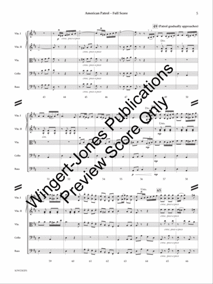 American Patrol (Score) String Orchestra scores gallery preview page 6