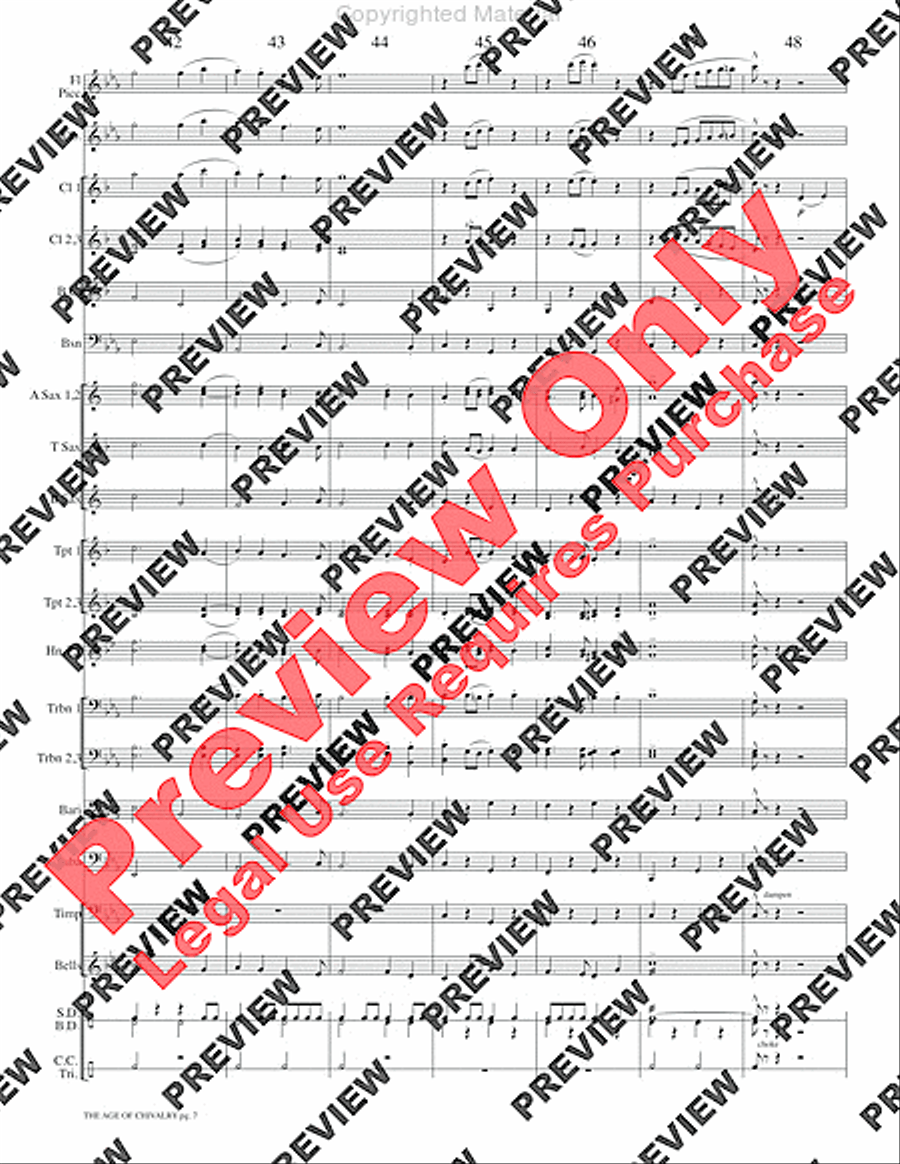 The Age of Chivalry Concert Band scores gallery preview page 10