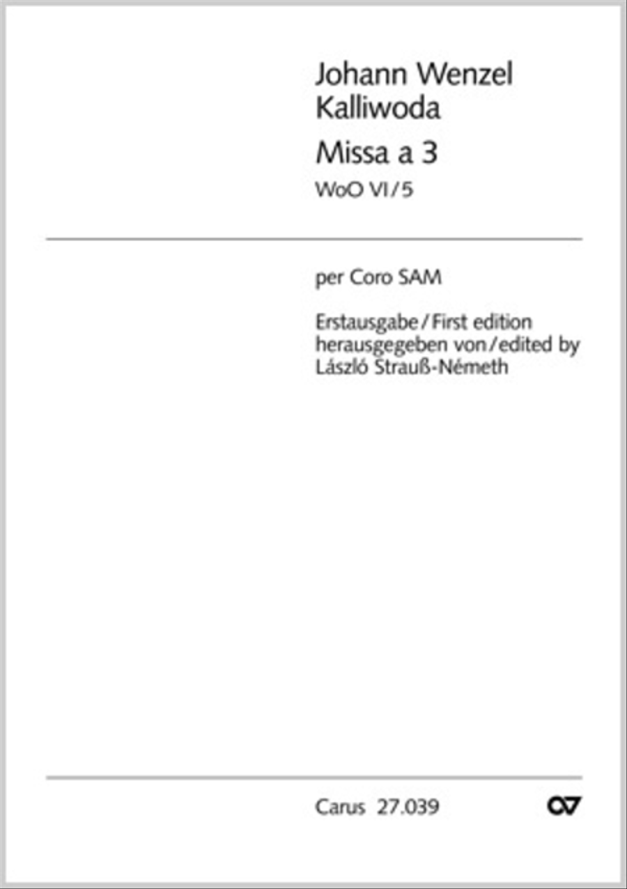 Missa a 3 3-Part scores gallery preview page 1