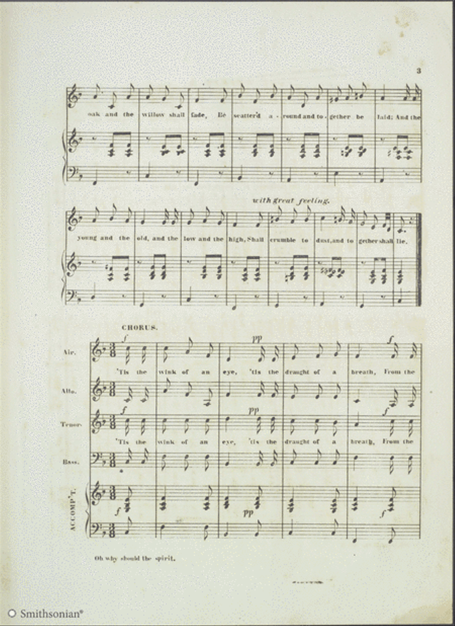 Oh Why Should the Spirit of Mortal Be Proud (Poem by Abraham Lincoln) 4-Part scores gallery preview page 3