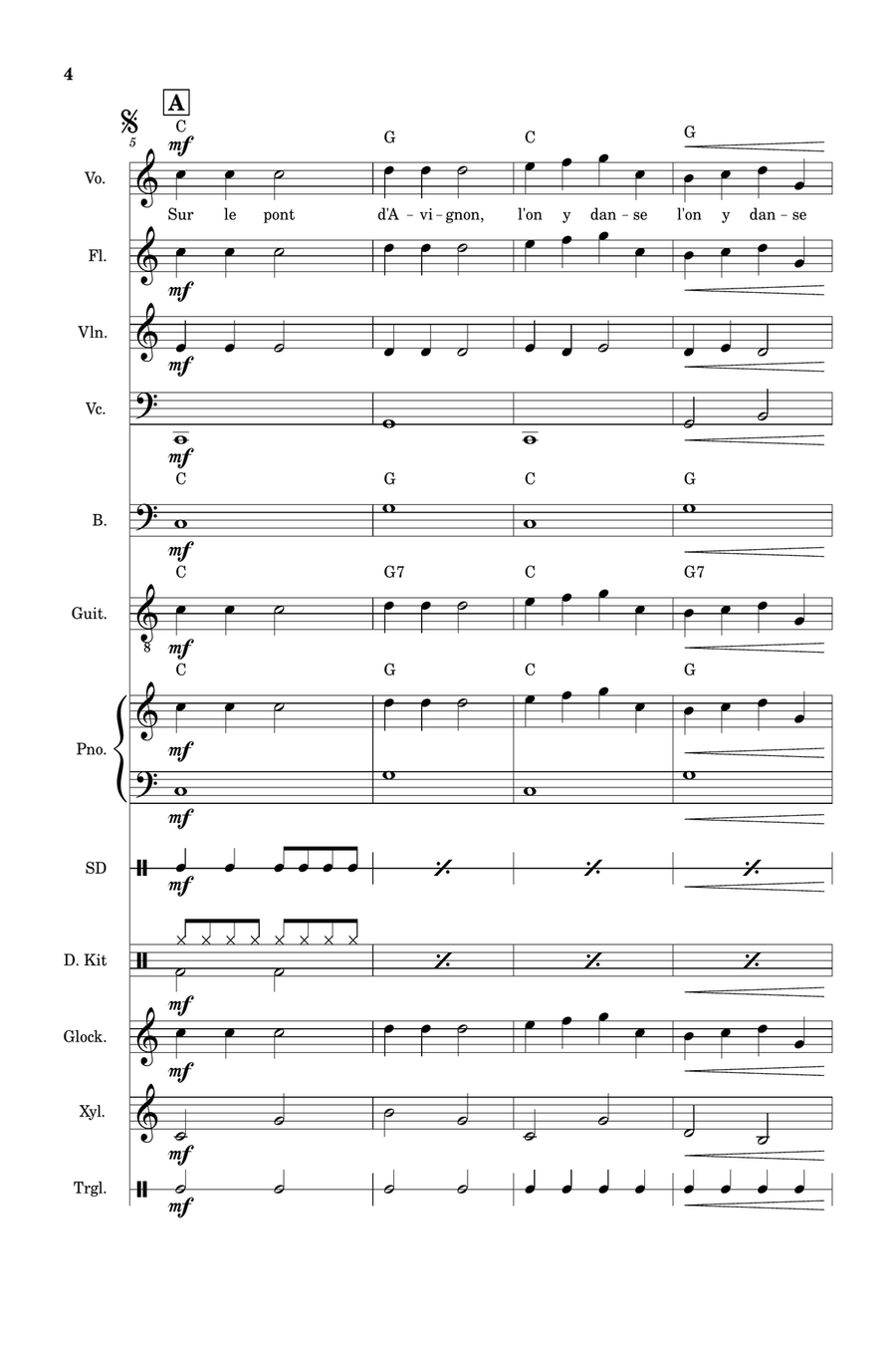 Sur le pont d'Avignon - School orchestra Chamber Orchestra scores gallery preview page 4