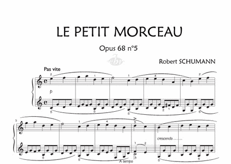 3 Piècettes Opus 68 : n°2 "Marche militaire" - n°5 "Le petit morceau" - n°10 "Le gai laboureur"