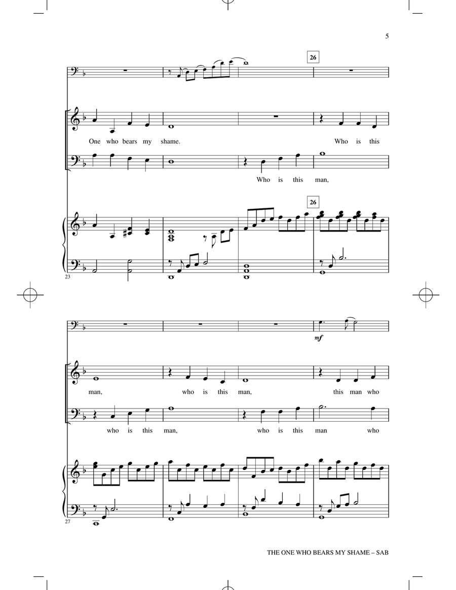 The One Who Bears My Shame 3-Part scores gallery preview page 4