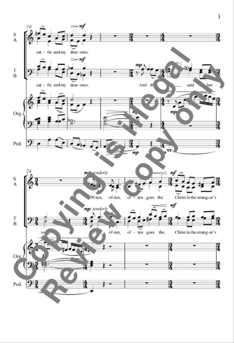 Christ in the Stranger's Guise 4-Part scores gallery preview page 8