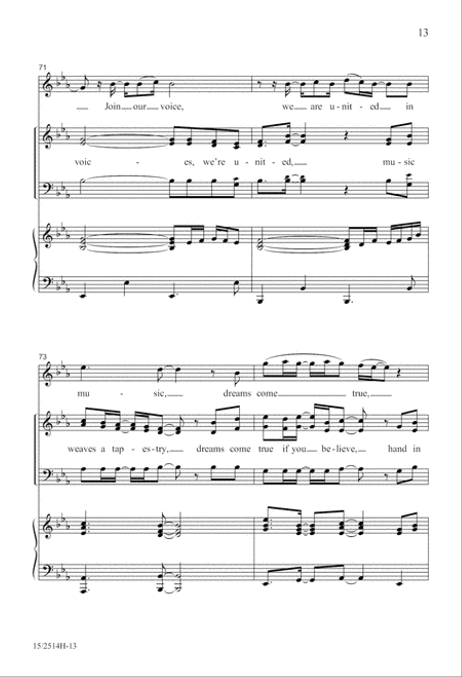 We All Smile in the Same Language 4-Part scores gallery preview page 13