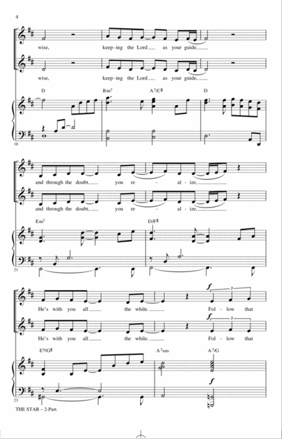 The Star (arr. Mark Brymer) 2-Part scores gallery preview page 3