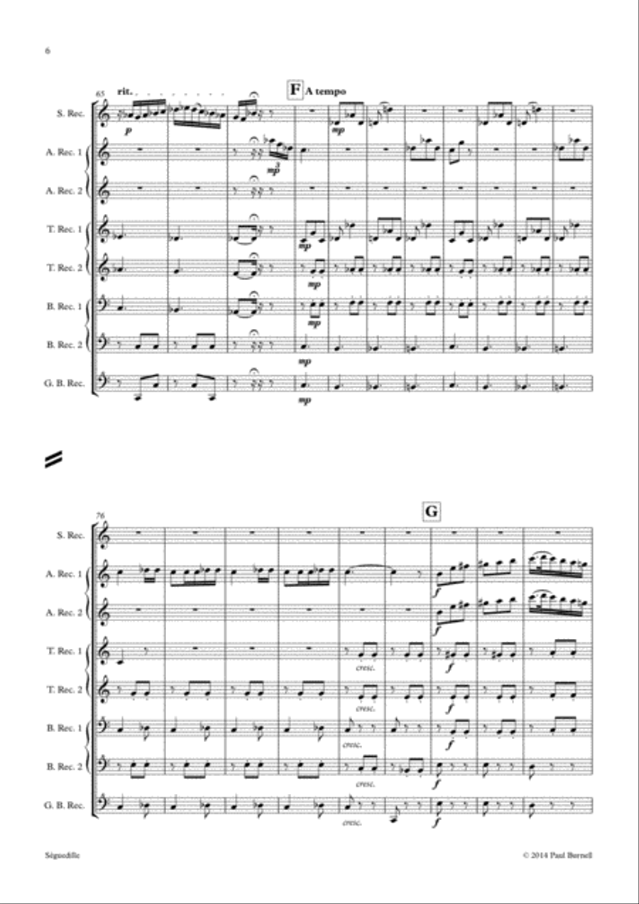Séguedille Recorder scores gallery preview page 6