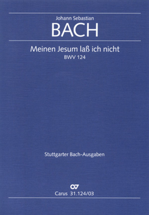 Book cover for My Lord Jesus I'll not leave (Meinen Jesum lass ich nicht)