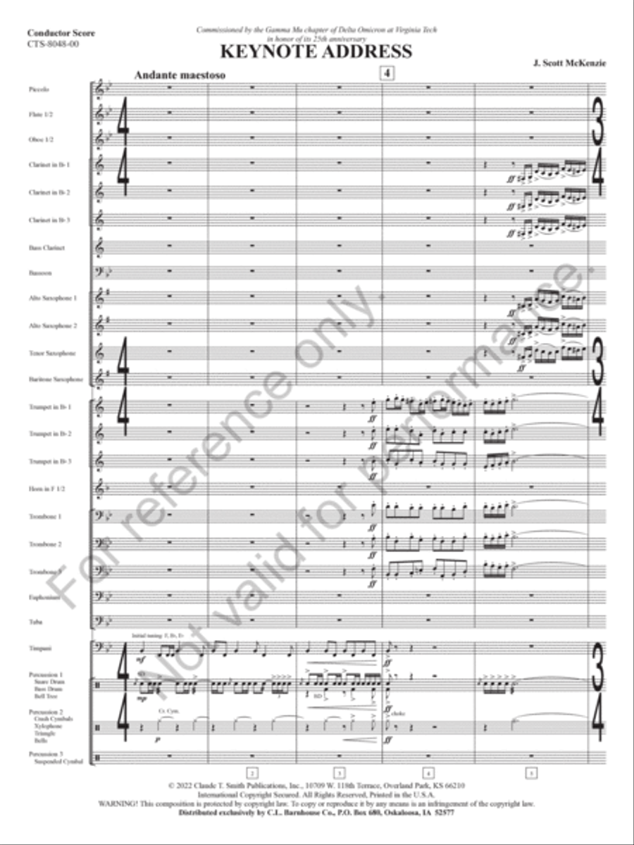 Keynote Address Concert Band scores gallery preview page 4