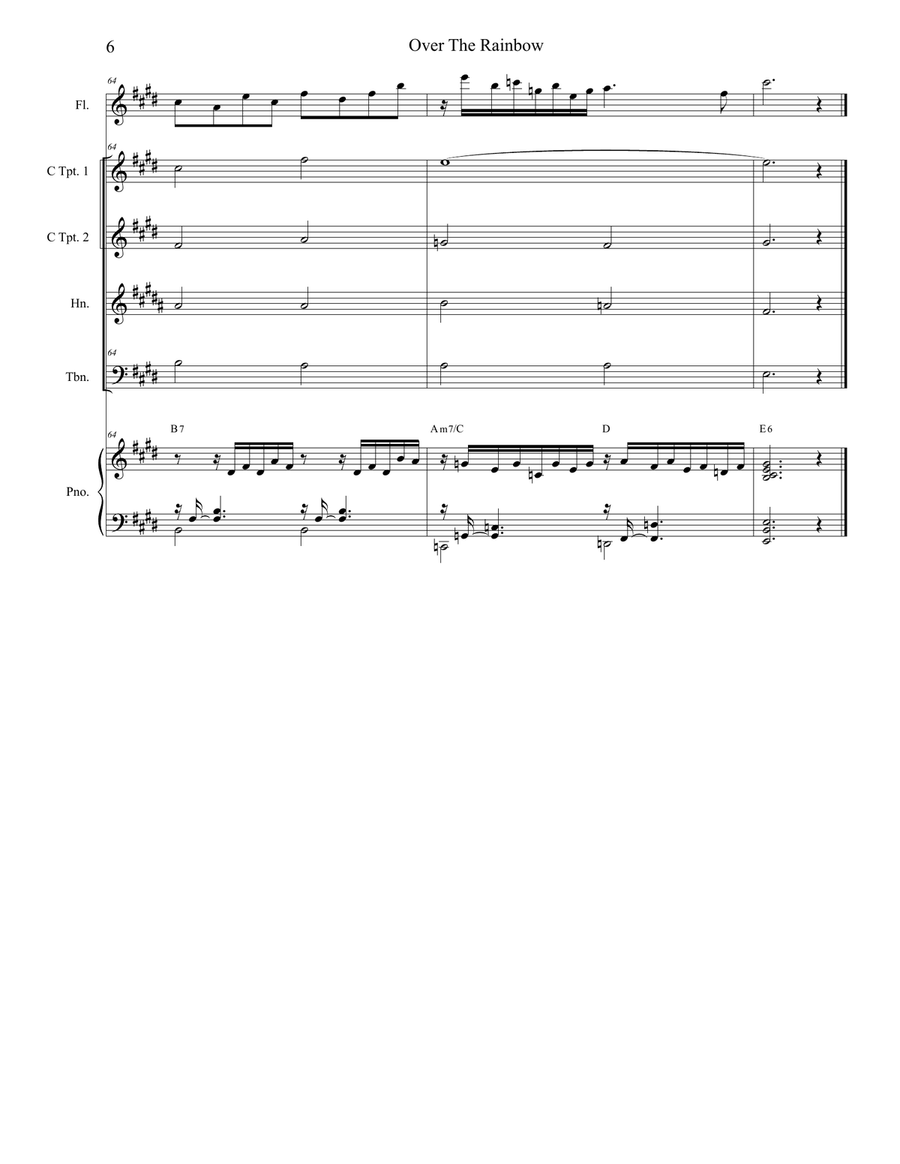Over The Rainbow (from The Wizard Of Oz) Over The Rainbow (from The Wizard Of Oz) Brass Ensemble scores gallery preview page 6