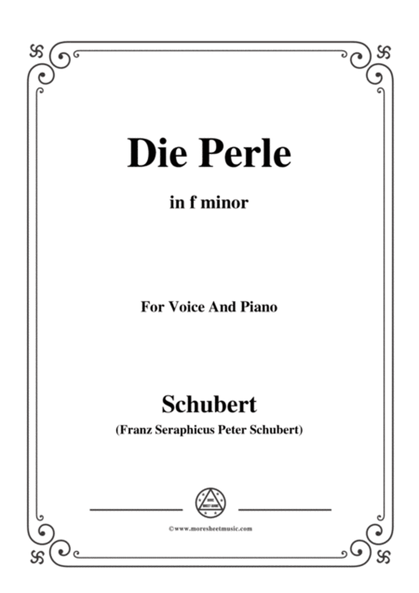 Schubert-Die Perle,in f minor,D.466,for Voice and Piano image number null
